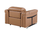 1126 Divanitalia Top Grain Italian Leather Power Reclining Chair with Power Headrests - Cognac - SKU 1126-COGNAC-CH - view 6