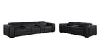1224 Divanitalia 8-Piece Modular Power Reclining Sofa & Loveseat Set in Top Grain Italian Leather with 5 Power Recliners & Power Headrests - Black - SKU 1224-BLACK-8.5-HT-2PC - view 4