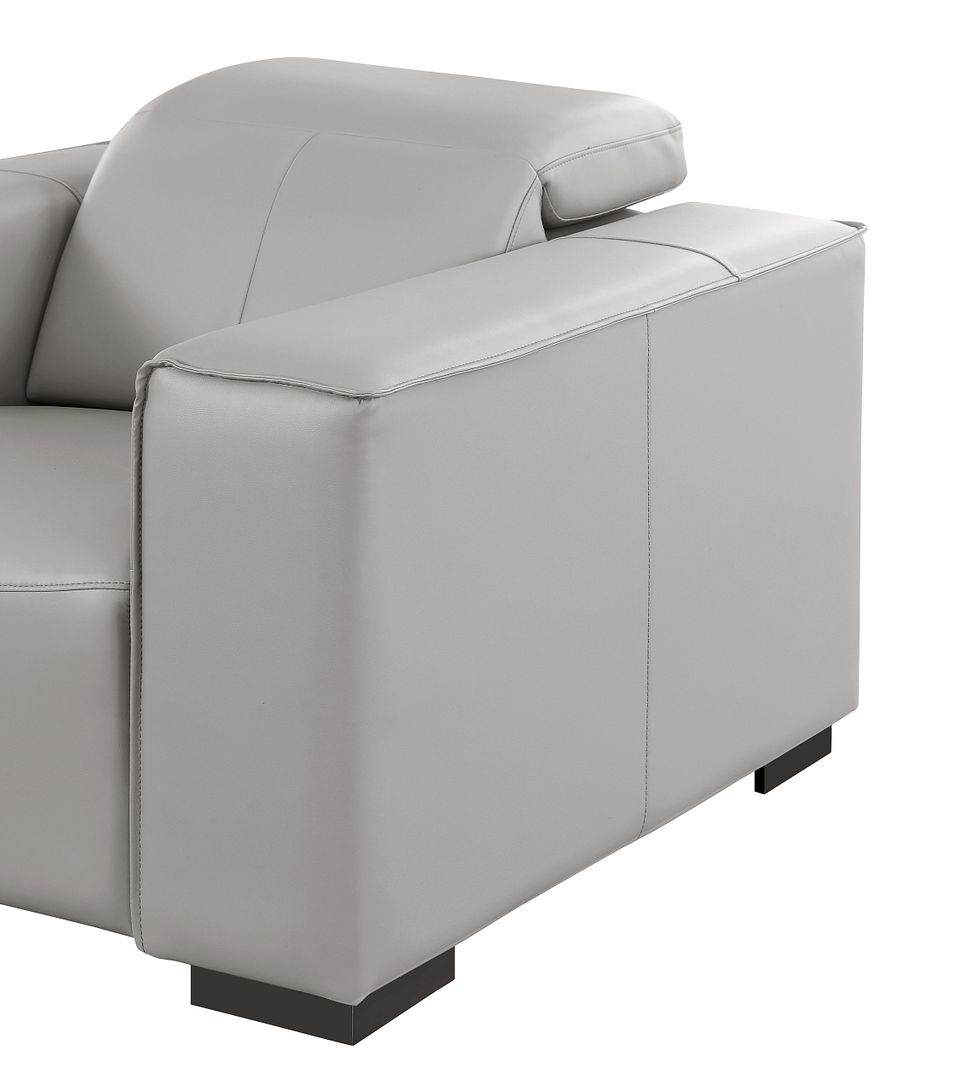 1208 Leather Reclining Set - Sofa & Loveseat with 4 Power Recliners