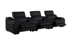 1116 Divanitalia 5-Piece Modular Power Reclining Sofa in Top Grain Italian Leather with 3 Power Recliners & Power Headrests