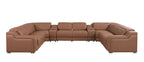 1116 Divanitalia 10-Piece U-Shaped Sectional Sofa in Top Grain Italian Leather with 4 Power Recliners & Power Headrests