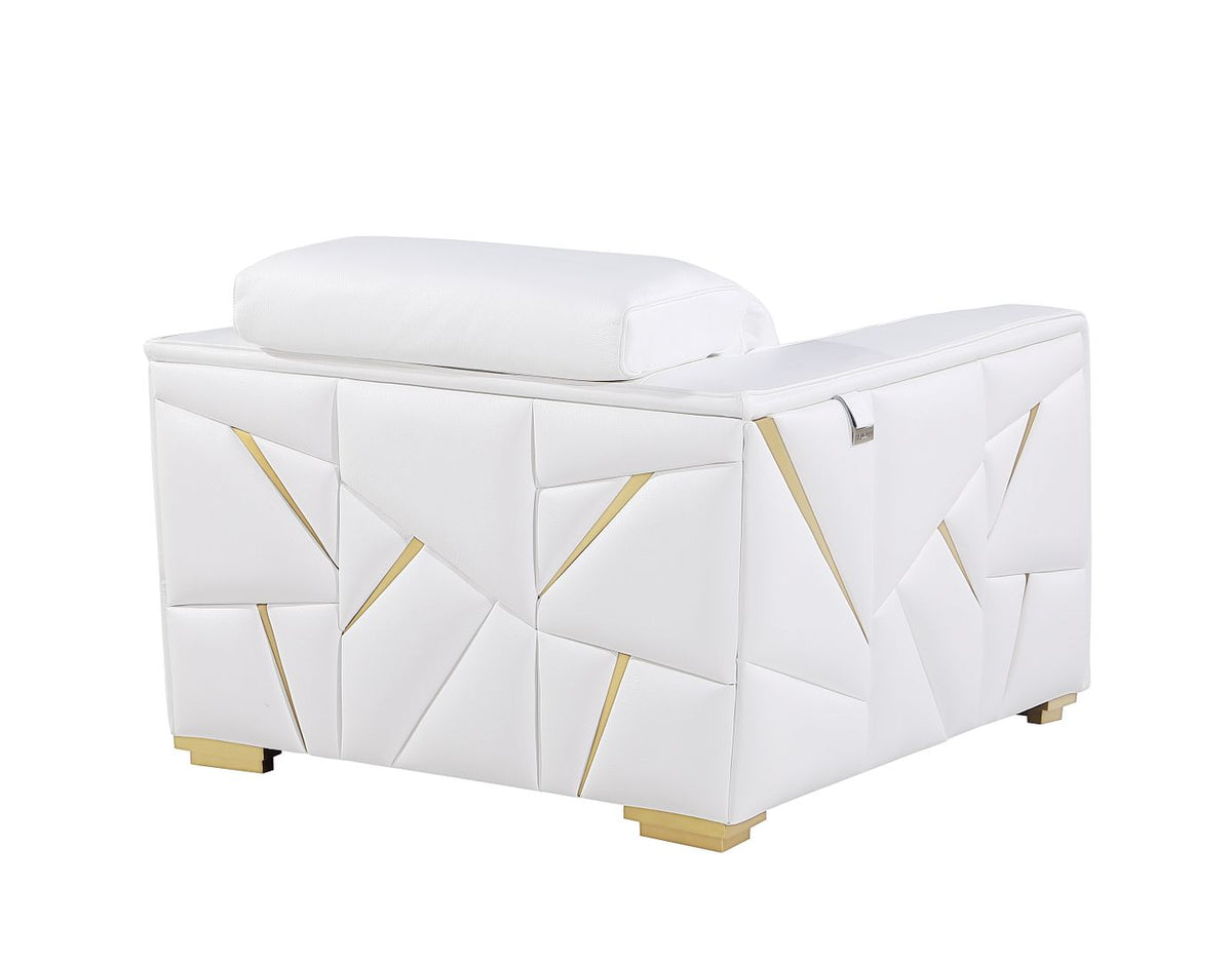 1120 Divanitalia 3-Piece Sofa Set with Adjustable Headrest in Top-grain Italian Leather - White - SKU 1120-WHITE-3PC - view 11
