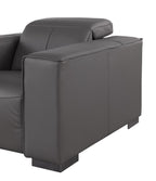 1208 6-Piece L-Shaped Leather Reclining Sectional Sofa with 3 Power Recliners