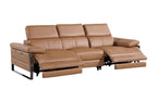 1246 Divanitalia Modular Power Dual Reclining Sofa and Loveseat Set with Power Headrests - Top Grain Italian Leather - Cognac - SKU 1246-COGNAC-5.4-HT-2PC - view 6