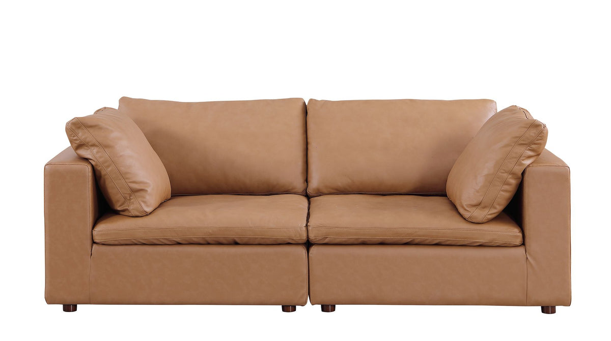 1100 Divanitalia Modular Loveseat - Cognac - SKU 1100-COGNAC-L - view 2