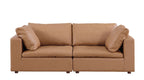 1100 Divanitalia Modular Loveseat - Top-grain Italian Leather
