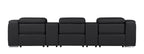 1116 Divanitalia 5-Piece Modular Power Reclining Sofa in Top Grain Italian Leather with 3 Power Recliners & Power Headrests