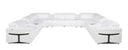 1126 Divanitalia 12-Piece U-Shaped Sectional Sofa in Top Grain Italian Leather with 4 Power Recliners & Power Headrests - White - SKU 1126-WHITE-12PC-4PWR-U-SECTIONAL-GROUP - view 3