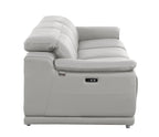 9762 Divanitalia 3-Piece Modular Power Reclining Sofa with 2 Power Recliners in Top Grain Italian Leather