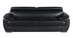 4571 Modern Genuine Leather Sofa - Black