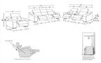 1116 Divanitalia 7-Piece Modular Power Reclining Sofa, Loveseat & Chair Set in Top Grain Italian Leather with 5 Power Recliners & Power Headrests - Black - SKU 1116-BLACK-7.5-HT-3PC - view 16
