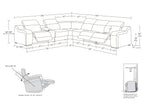 1116 Divanitalia 7-Piece L-Shaped Sectional Sofa in Top Grain Italian Leather with 3 Power Recliners & Power Headrests - Black - SKU 1116-BLACK-7PC-3PWR-SECTIONAL- GROUP - view 16