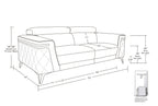 1140 Divanitalia Loveseat with Adjustable Headrest in Top-grain Italian Leather - Black - SKU 1140-BLACK-L - view 12