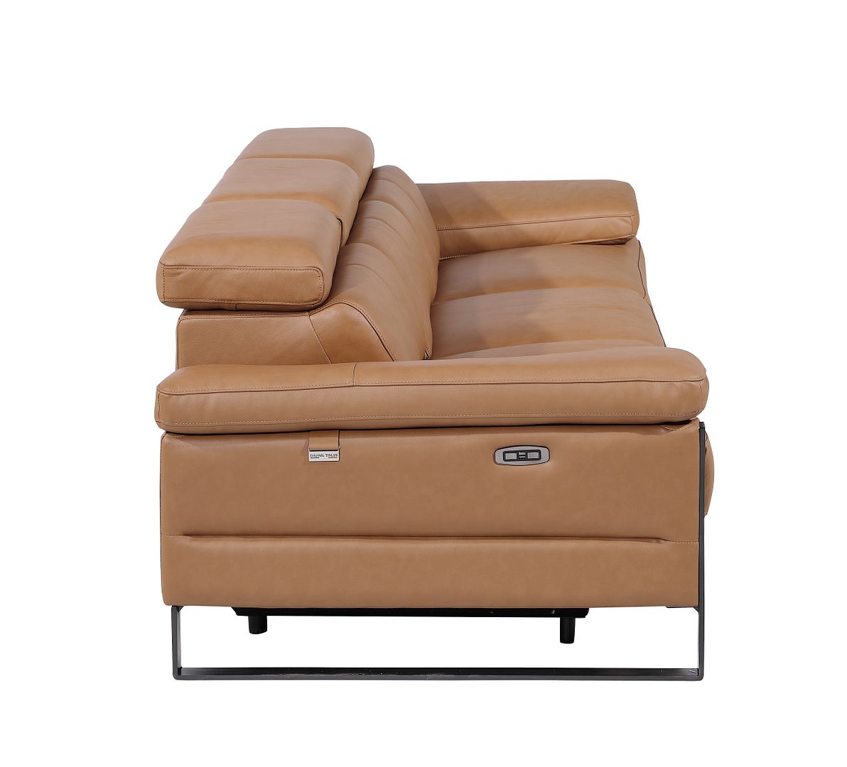 1246 Divanitalia Modular Power Triple Reclining Sofa with Power Reclining Headrests - Top Grain Italian Leather - Cognac - SKU 1246-COGNAC-3.3-HT - view 8