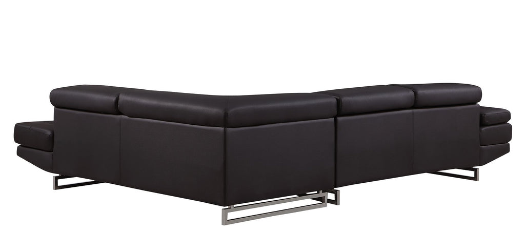8136 Right Arm Facing Chaise with Adjustable Headrest in Genuine Leather