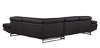 8136 Right Arm Facing Chaise with Adjustable Headrest in Genuine Leather