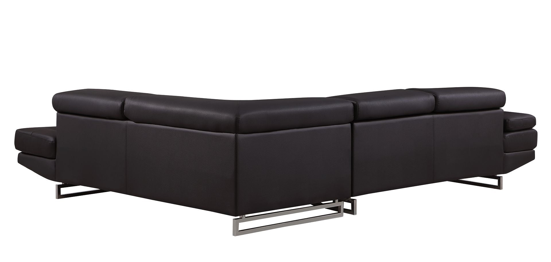 8136 Right Arm Facing Chaise with Adjustable Headrest in Genuine Leather