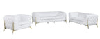 970 Divanitalia 3-Piece Sofa Set in Top-grain Italian Leather - White - SKU 970- WHITE 3PC (S/L/CH) - GROUP - view 2
