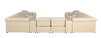 1116 Divanitalia 12-Piece U-Shaped Sectional Sofa in Top Grain Italian Leather with 4 Power Recliners & Power Headrests