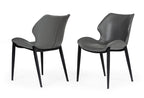 Instone - Industrial Dark Grey Eco-Leather Dining Chair (Set of 2)