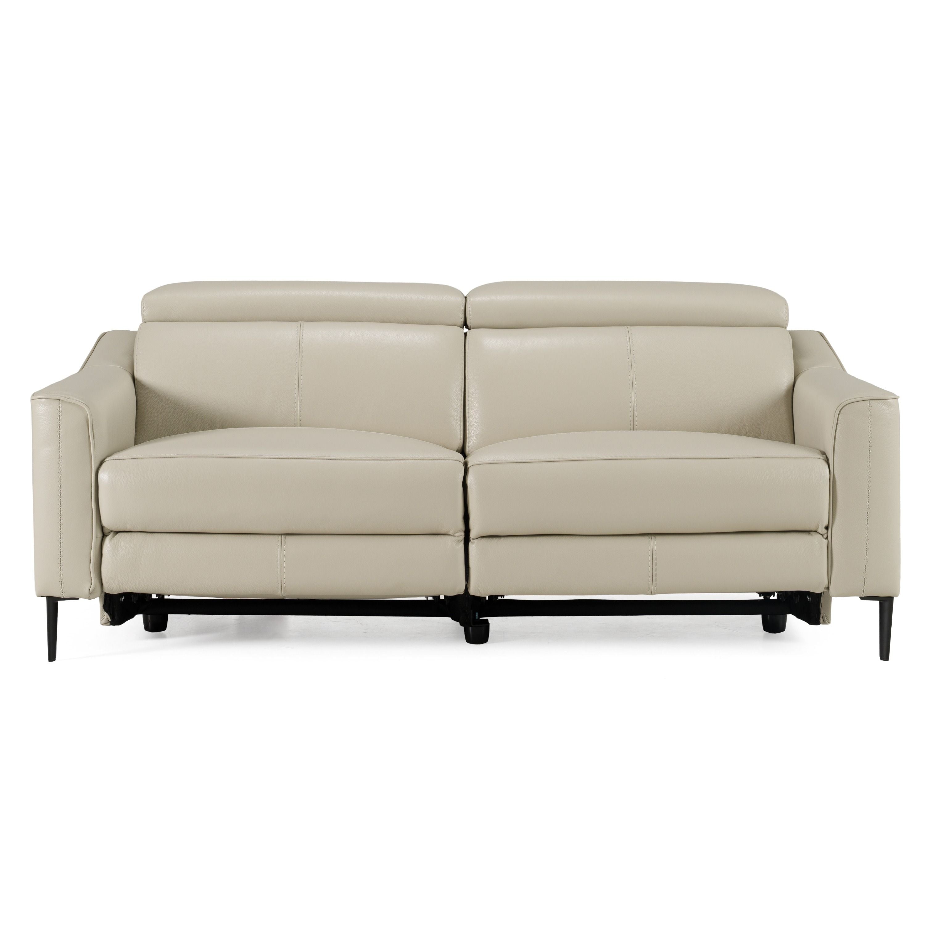 Divani Casa Eden - Modern Grey Leather Sofa