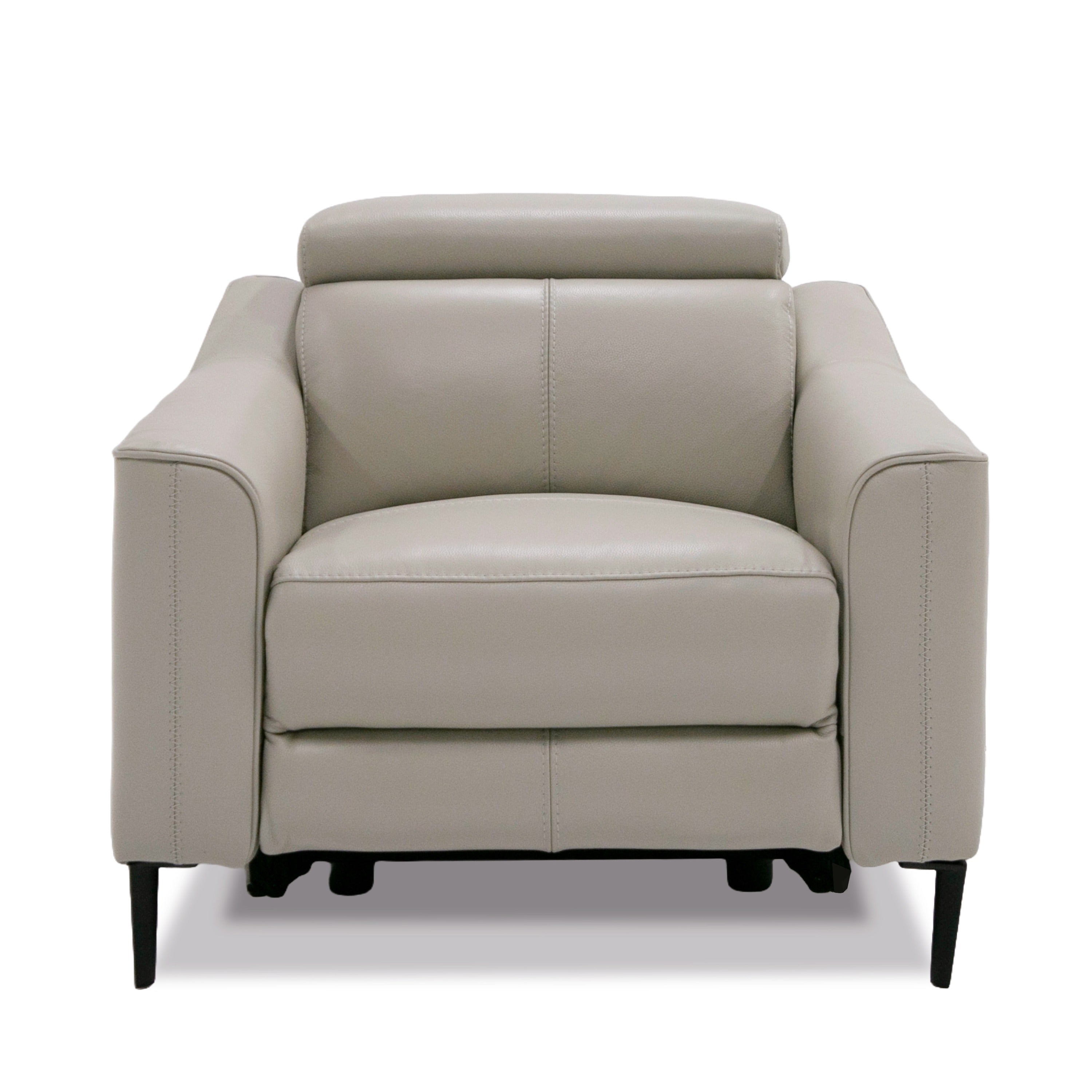 Divani Casa Eden - Modern Grey Leather Armchair