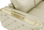 1050 Divanitalia 3-Piece Sofa Set in Top-grain Italian Leather - Beige - SKU 1050-BEIGE-2PC - view 12