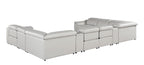 9762 Divanitalia 10-Piece U-Shaped Top Grain Italian Leather Sectional Sofa with 4 Power Recliners