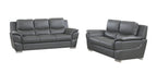 4572 Modern Genuine Leather 2-Piece Sofa Set - Dark Grey - SKU 4572 GRAY 2PC (S/L) - GROUP - view 2