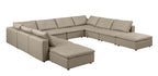 1100 Divanitalia 10-Piece U-Shaped Sectional Sofa with Chaise in Top-grain Italian Leather
