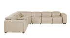 1224 Divanitalia 7-Piece L-Shaped Sectional Sofa in Top Grain Italian Leather with 3 Power Recliners & Power Headrests - Beige - SKU 1224-BEIGE-7PC-3PWR-SECTIONAL - view 5