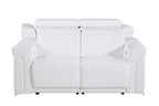 1126 Divanitalia Power Reclining Sofa, Loveseat & Chair Set in Top Grain Italian Leather with 5 Power Recliners & Power Headrests - White - SKU 1126-WHITE-3PC - view 5