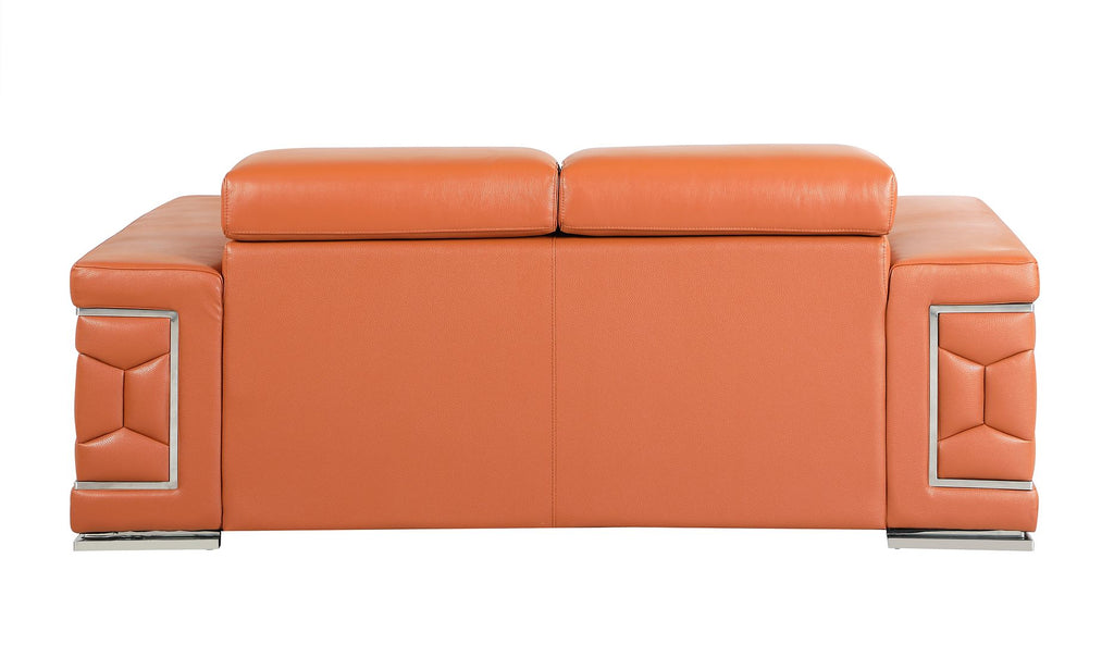 692 Divanitalia 2-Piece Sofa Set with Adjustable Headrest in Top-grain Italian Leather - Camel - SKU 692- CAMEL 2PC (S/L) - GROUP - view 10