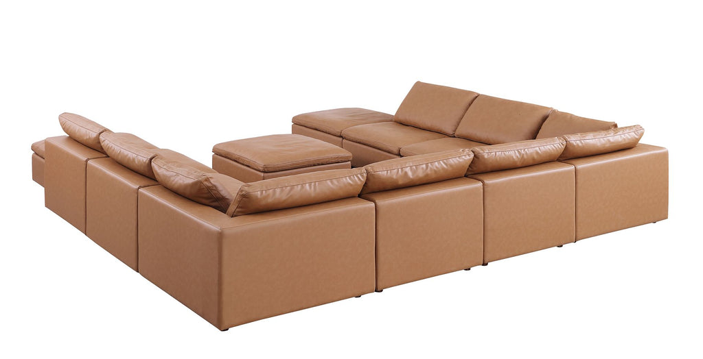 1100 Divanitalia Top-grain Italian Leather 11-Piece Sectional Sofa with Chaise