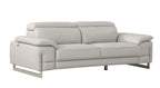 636 Divanitalia Dark Gray Loveseat with Adjustable Headrest in Top-grain Italian Leather