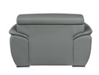 4571 Modern Genuine Leather Chair - Dark Grey - SKU 4571-CH-GREY - view 4
