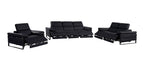 1246 Divanitalia Modular Power Triple Reclining Sofa, Loveseat, and Chair Set with Power Headrests - Top Grain Italian Leather - Black - SKU 1246-BLACK-6.6-HT-3PC - view 2