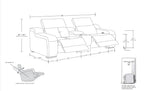 1116 Divanitalia 8-Piece Modular Power Reclining Sofa & Loveseat Set in Top Grain Italian Leather with 5 Power Recliners & Power Headrests - Beige - SKU 1116-BEIGE-8.5-HT - view 17