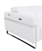 990 Divanitalia Power Reclining Sofa with Power Headrest in Top-grain Italian Leather - White - SKU 990-WHITE-S - view 5
