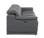 9762 Divanitalia 3-Piece Modular Power Reclining Sofa with 2 Power Recliners in Top Grain Italian Leather