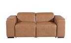 1224 Divanitalia 2-Piece Modular Power Reclining Loveseat in Top Grain Italian Leather with 2 Power Recliners & Power Headrests - Cognac - SKU 1224-COGNAC-2.2-HT - view 3