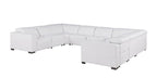 1208 8 Piece U-Shaped Leather Sectional Sofa with 4 Power Recliners & Power Headrests