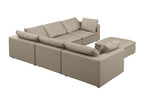 1100 Divanitalia 6-Piece L-Shaped Sectional Sofa - Top-grain Italian Leather