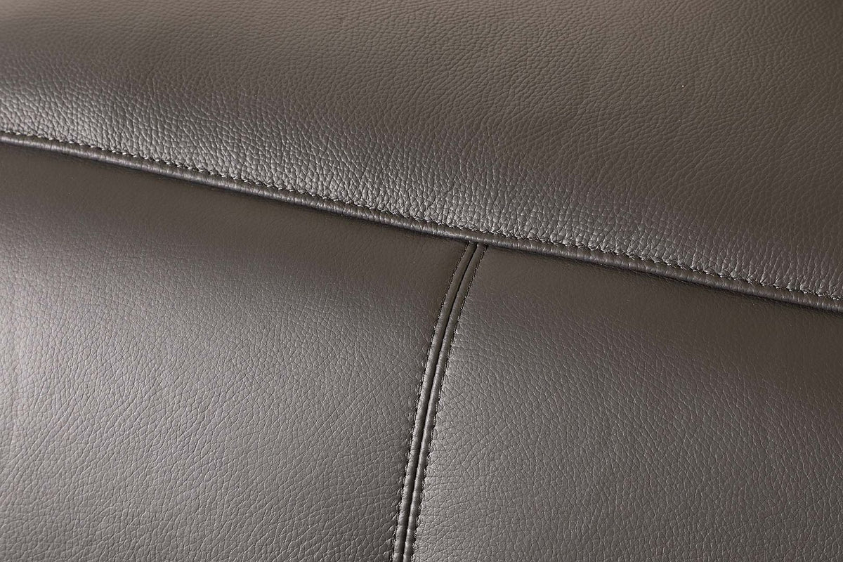 9762 Divanitalia 3-Piece Modular Power Reclining Console Loveseat with 2 Power Recliners in Top Grain Italian Leather - Dark Grey - SKU 9762-DK-GREY-3.2-HT - view 11