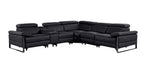 1246 Divanitalia 6-Piece L-Shaped Modular Power Reclining Sectional Sofa with 3 Power Recliners and Power Headrests - Top Grain Italian Leather - Black - SKU 1246-BLACK-6PC-3PWR-SECTIONAL - view 3