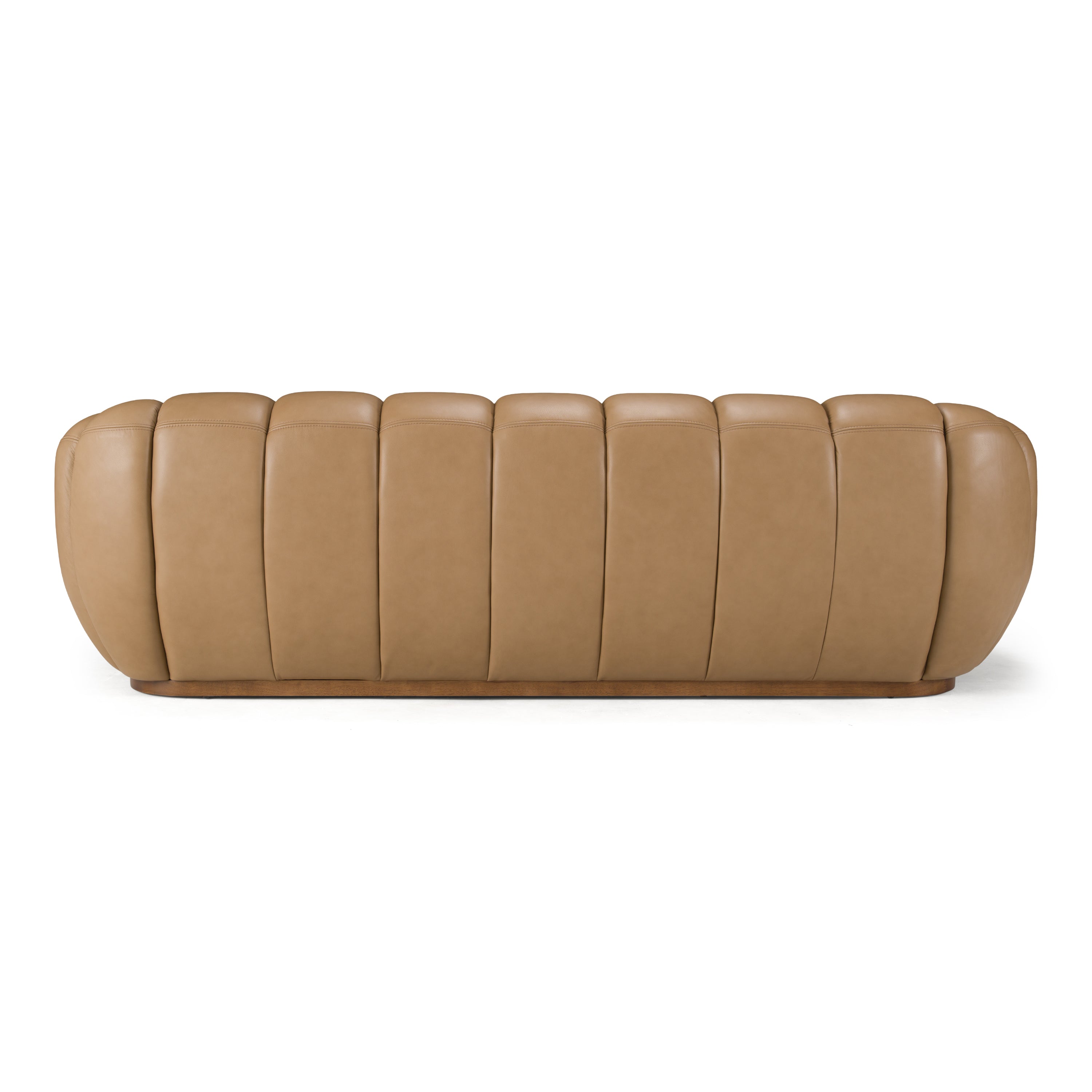 Ekwok - Modern Tan Leather Sofa