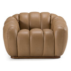 Divani Casa Ekwok - Modern Tan Leather Chair