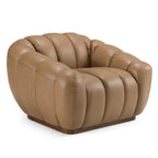 Divani Casa Ekwok - Modern Tan Leather Chair