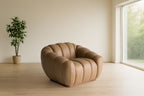 Divani Casa Ekwok - Modern Tan Leather Chair