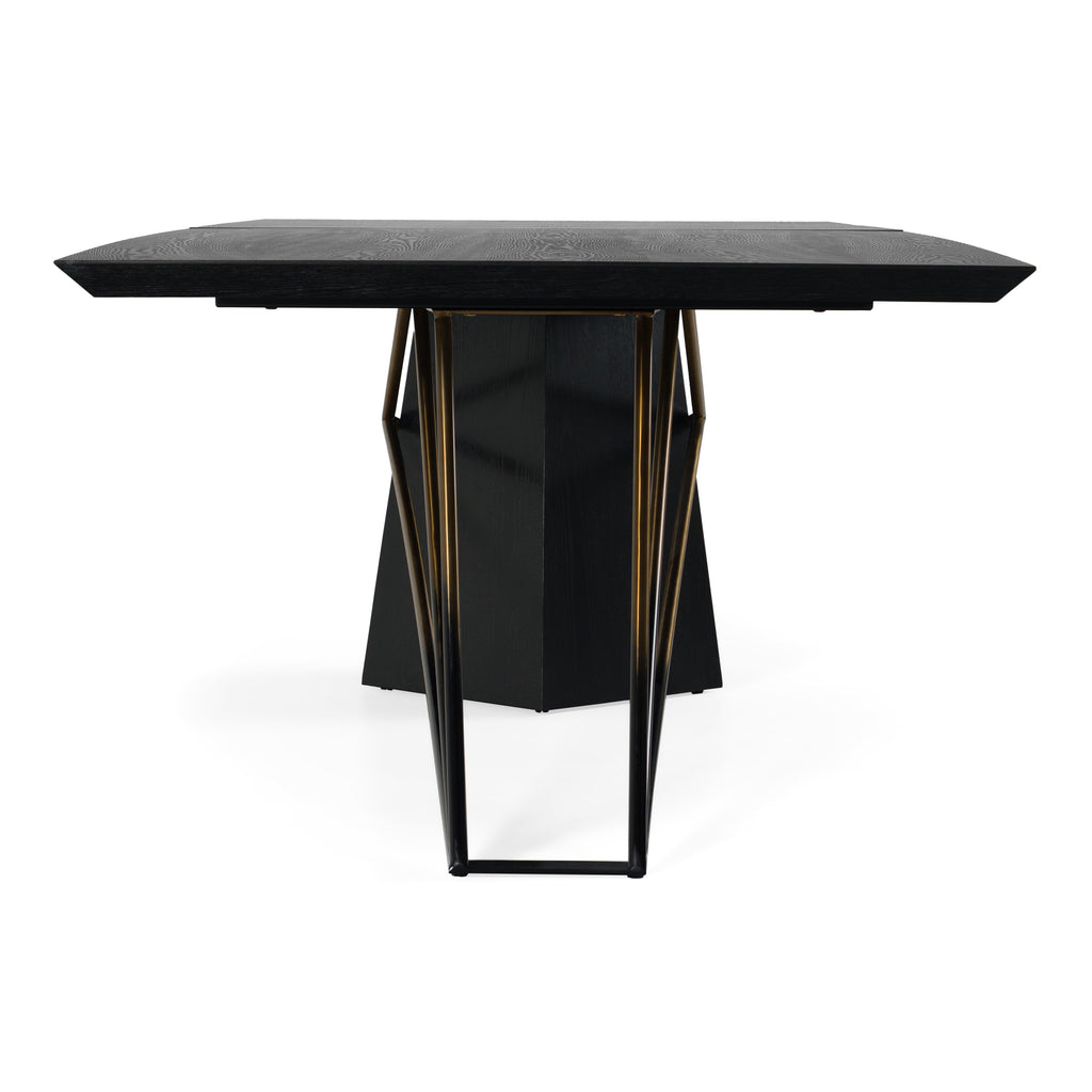 Elkhorn - Glam Black Ash + Stainless Steel 126" Dining Table